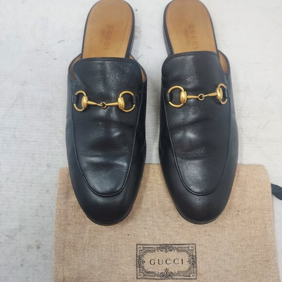 Gucci Womens Black Horsebit Princetown Slide Mule - Picture 8 of 10
